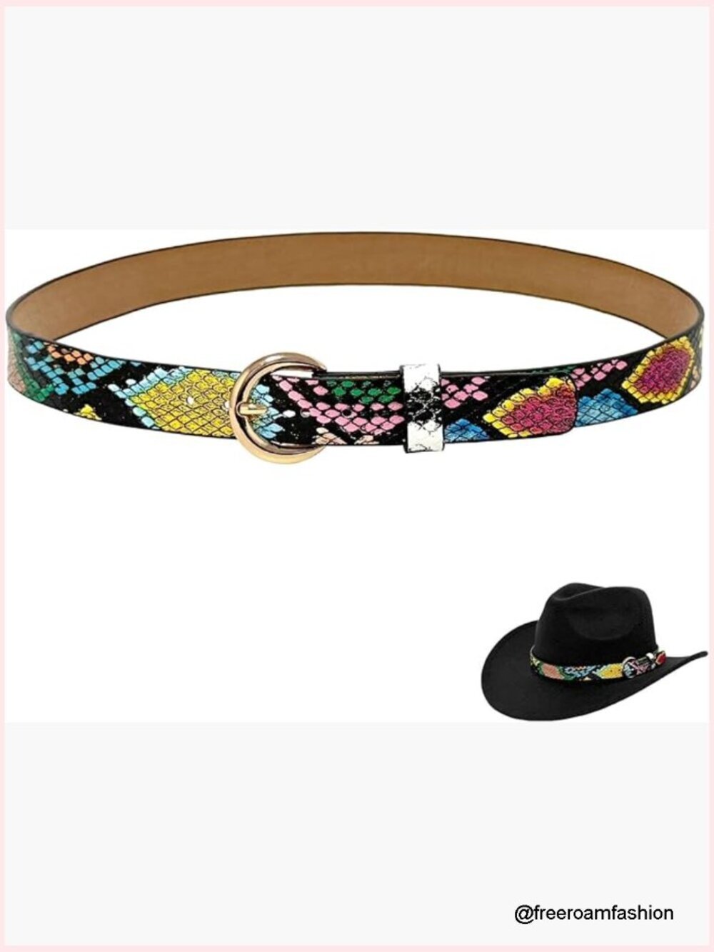 Faux Leather Hat Band for Cowboy Western Fedora Hats